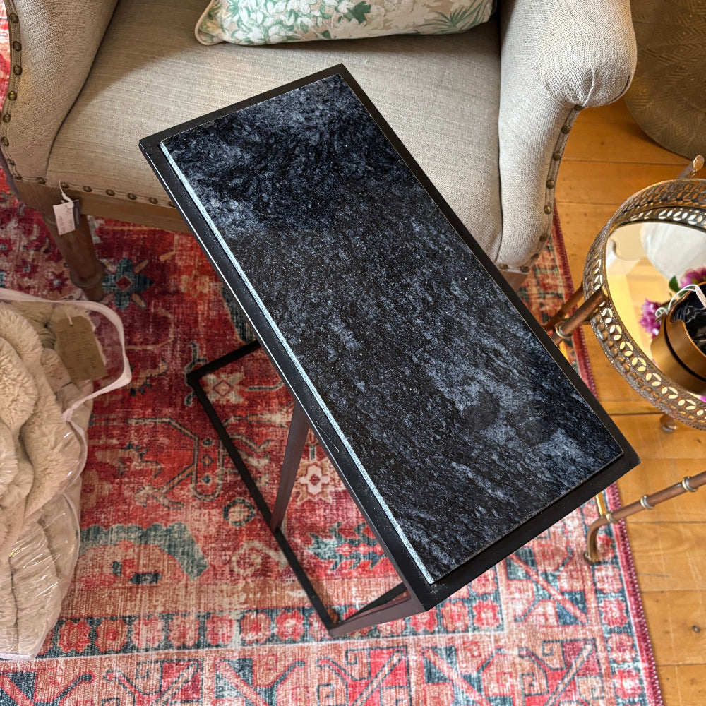 Black Marble Sofa Table