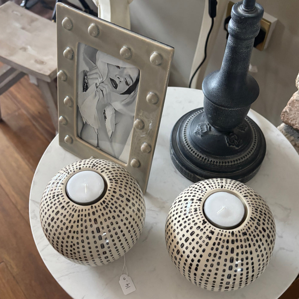 Hand Painted Small Dotty Candleholder