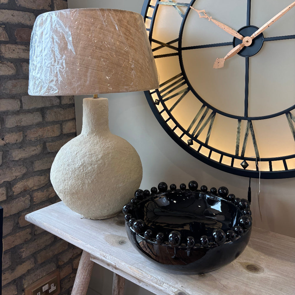 Ceramic Black Bobble Edged Bowl