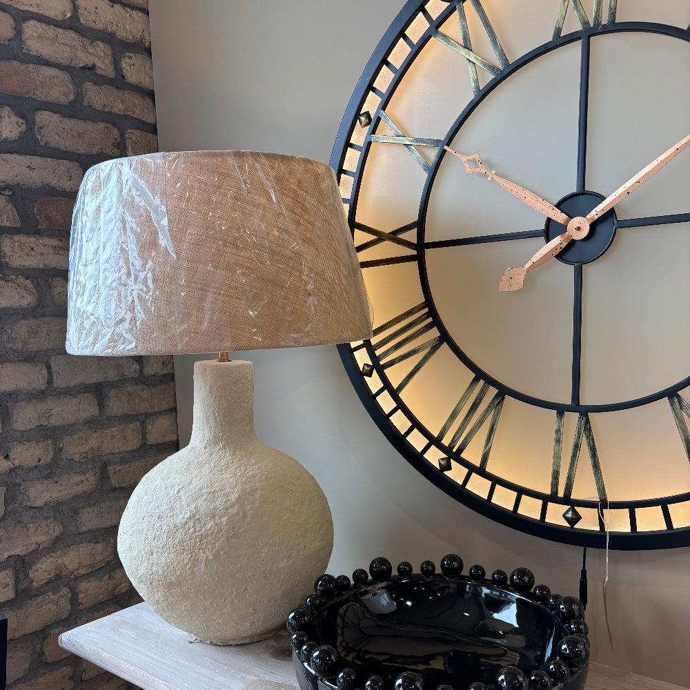 Eco Cream Ceramic Table Lamp with Jute Shade