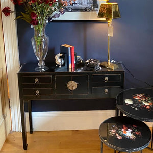 Black Lacquer Hall Table