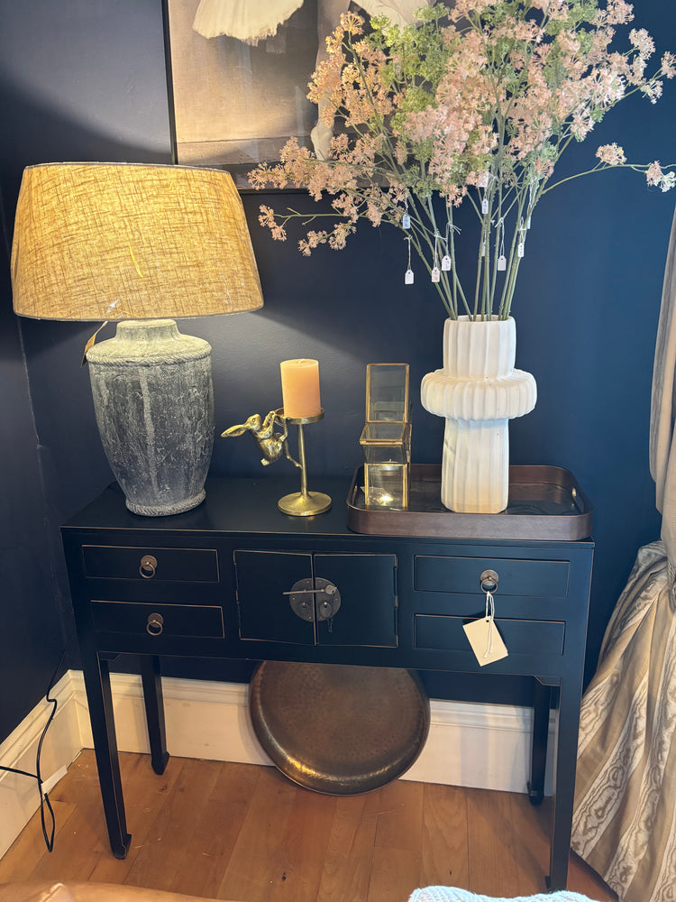 Black Lacquer Hall Table