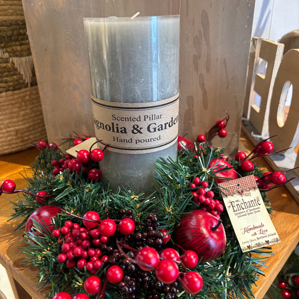 Large Magnolia & Gardenia Grey Candle