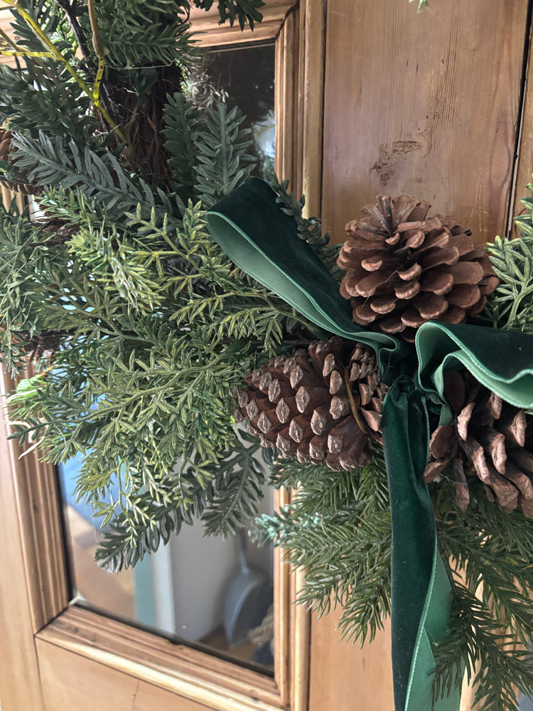 Pine Foliage Bow Wreath