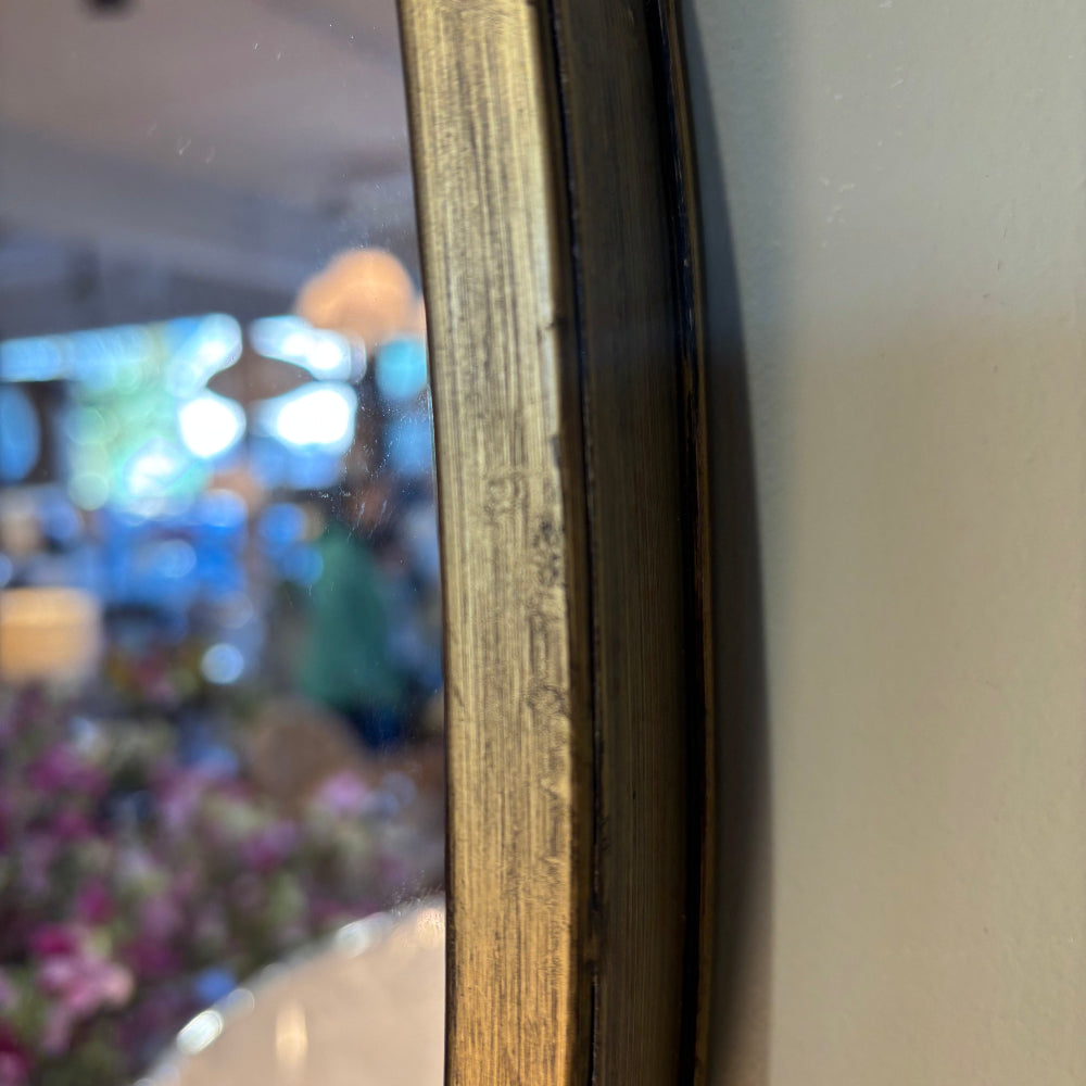 Marina Large Round Gold Mirror 121cm
