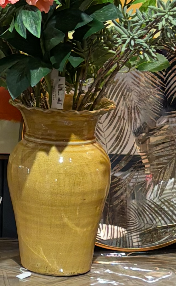 Mustard Terracotta Vase