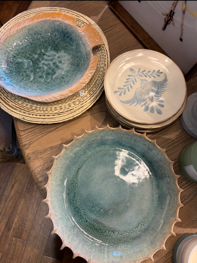 Blue Ombre Ridged Plate