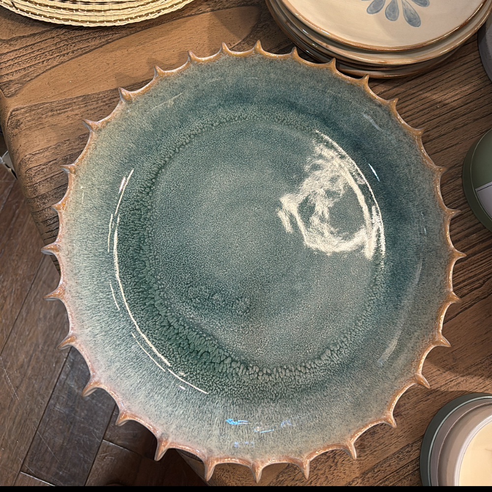 Blue Ombre Ridged Plate