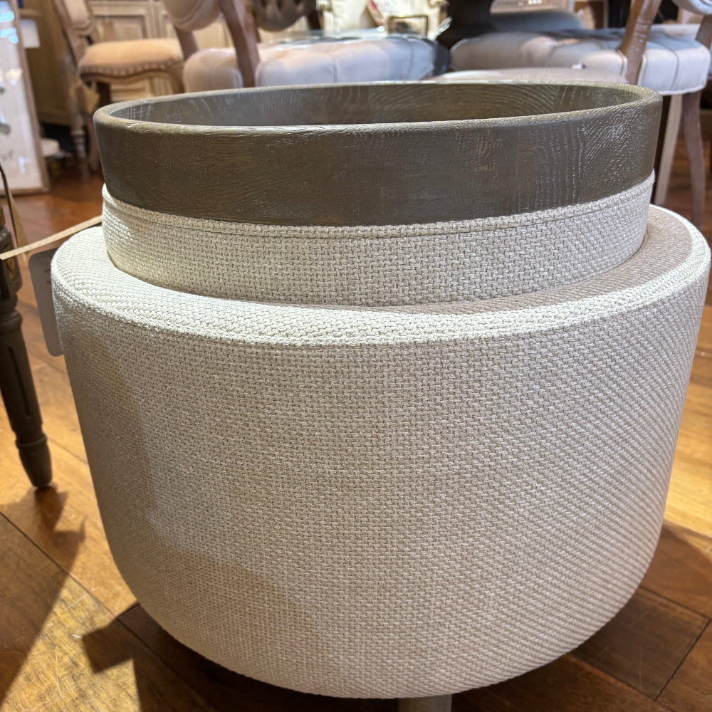 Darragh Storage Footstool with Tray- BEIGE