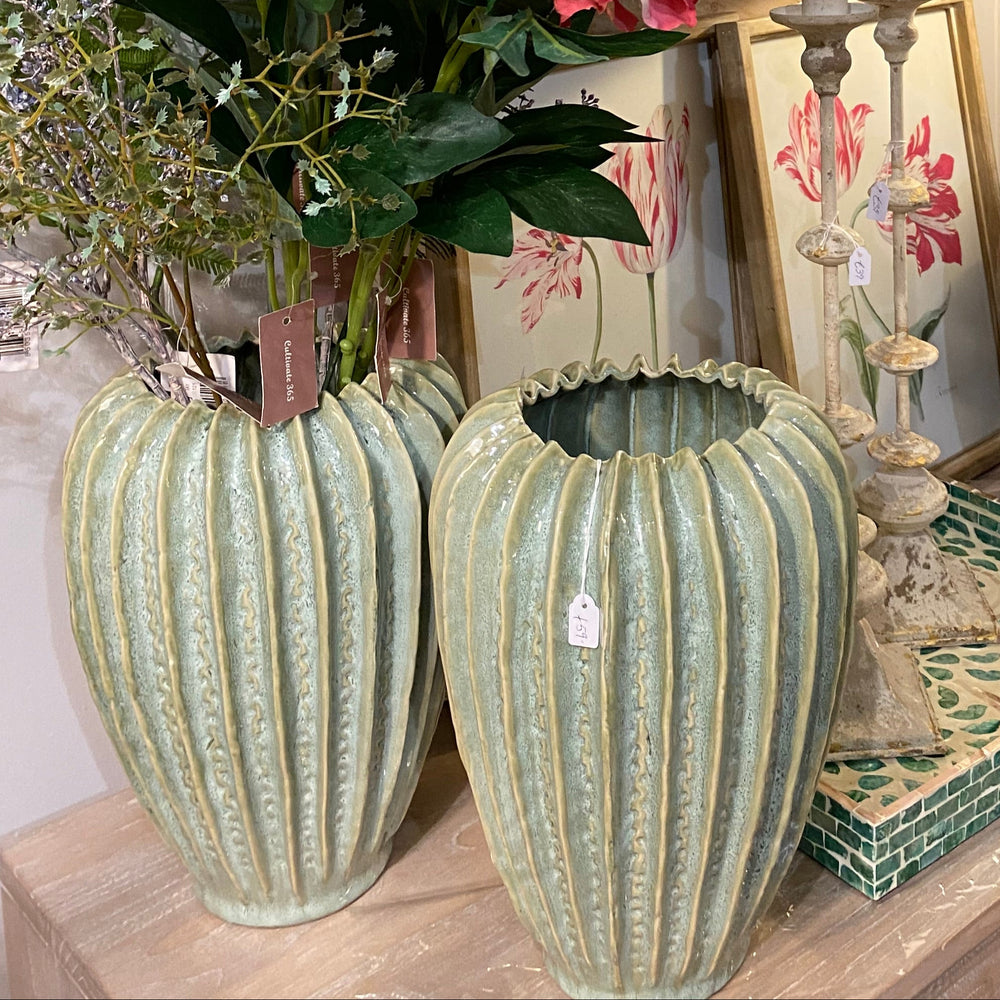 Hand Made Green Ceramic Vase