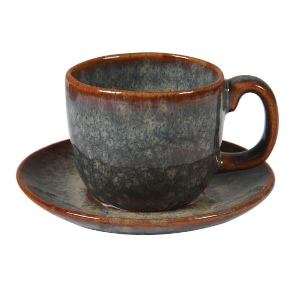 
            
                Load image into Gallery viewer, Ceramic Dakaya Espresso Cup &amp;amp; Saucer Set
            
        