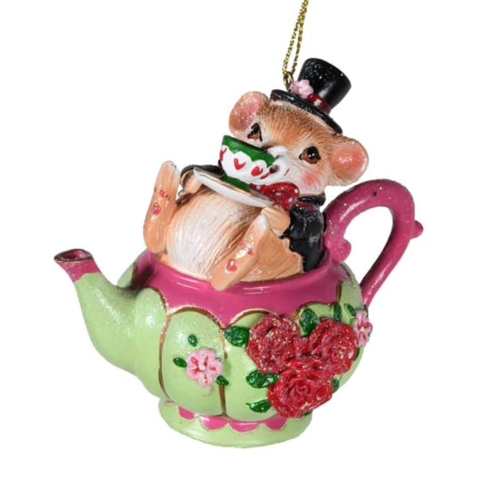 Mouse in Teapot Decoration