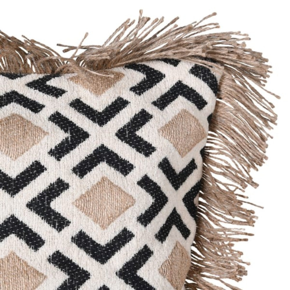 Hicksonian Style Cushion Cover with Fringe
