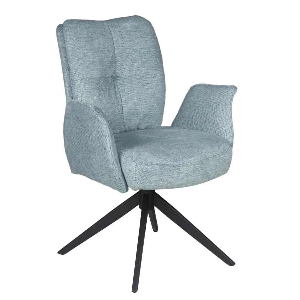 Lars Ocean Swivel Dining Chair