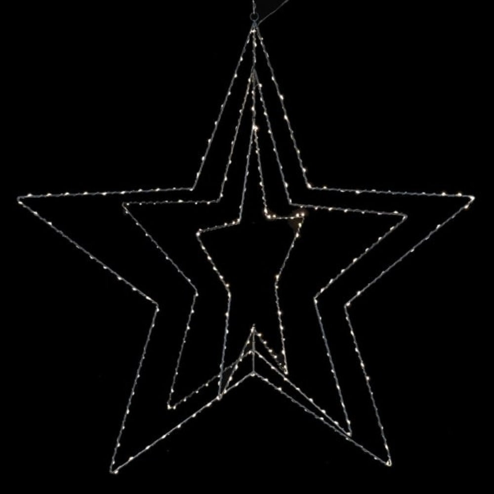 100cm Lit 3D Hanging Star