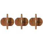 Set of 3 Wooden Coat Hooks