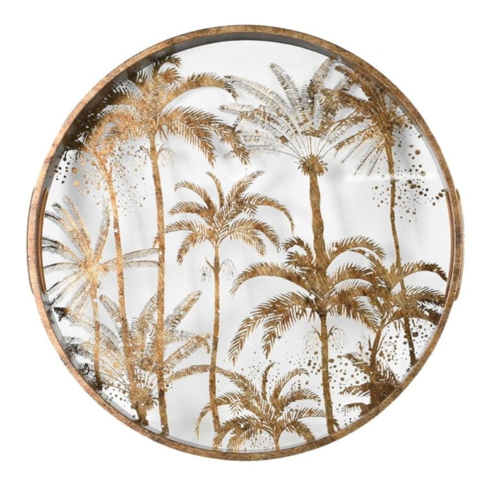 Antique Gold Palm Trays