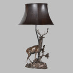 Standing Deer Table Lamp with Shade