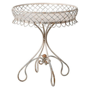 Distressed Iron Side Table