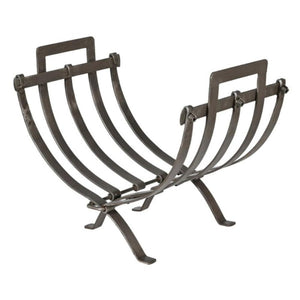 Pewter Iron Log Basket Holder