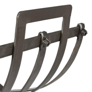 Pewter Iron Log Basket Holder