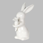 Ceramic White Rabbit with Carrot