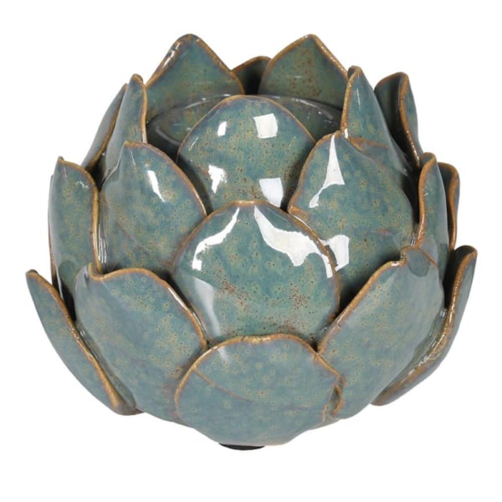 Green Lotus Candleholder