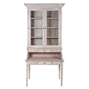 George Bureau Bookcase Lime Washed