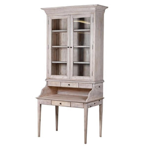 George Bureau Bookcase Lime Washed