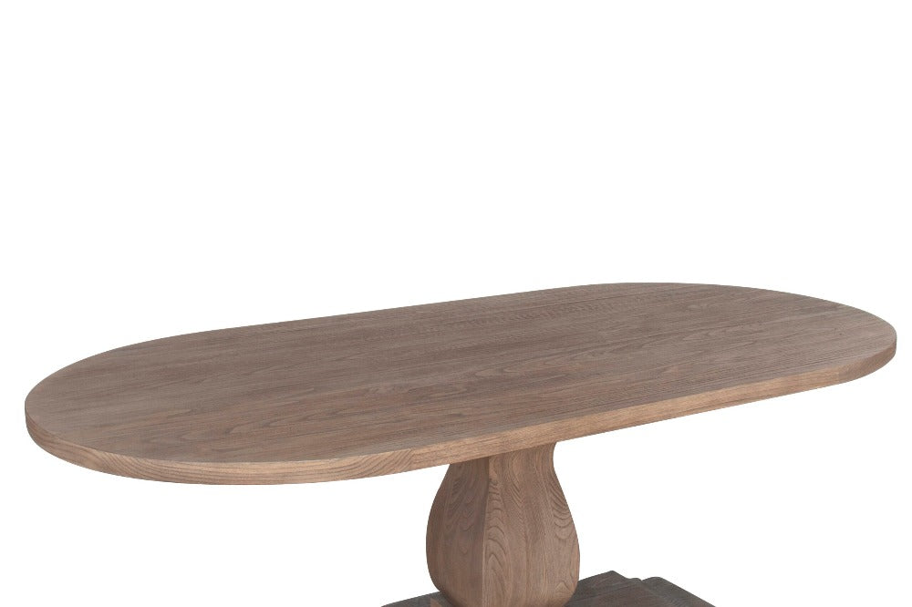 200cm Sofia Oval Dining Table – All Rustic Brown