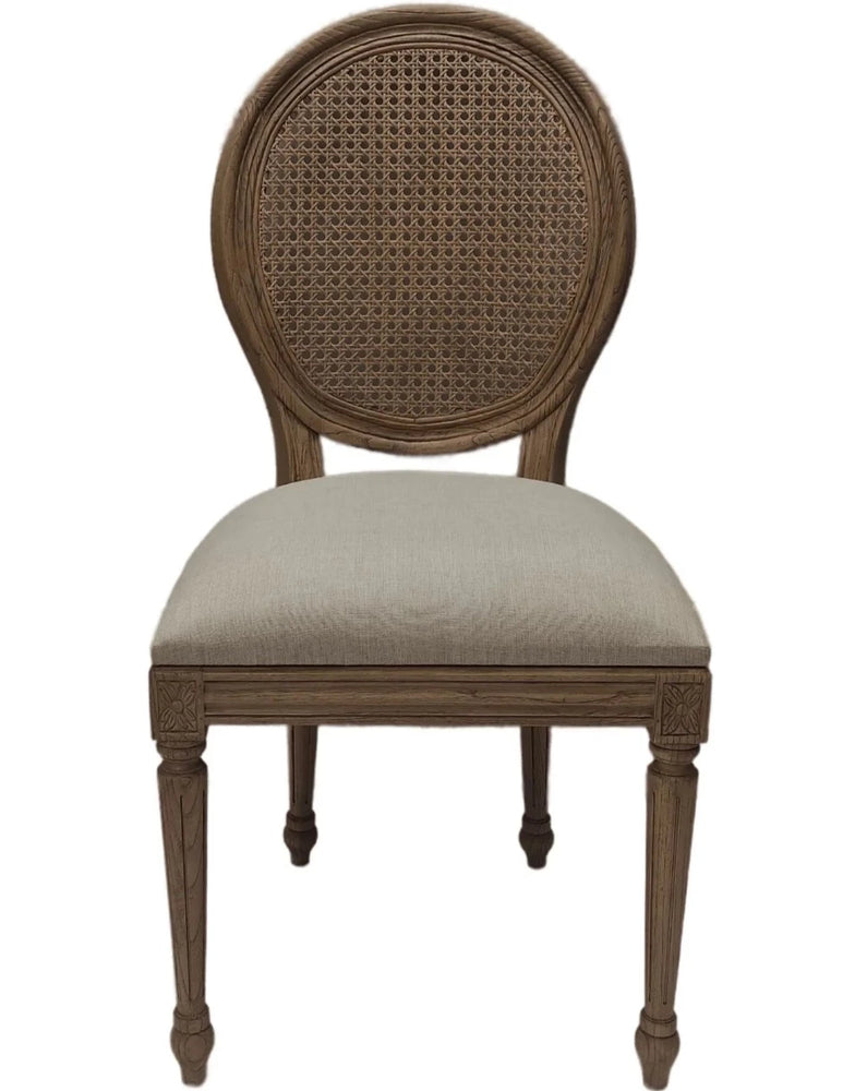Sofia Rattan Balloon Back Dining Chair with Removable Seat Pad – All Rustic Brown