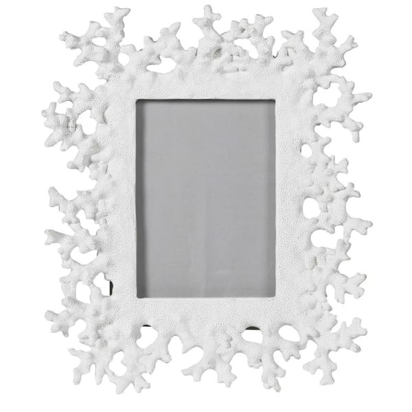 Large White Coral Photo Frame