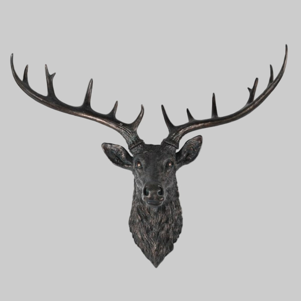 Verdigris Wall Deer Head