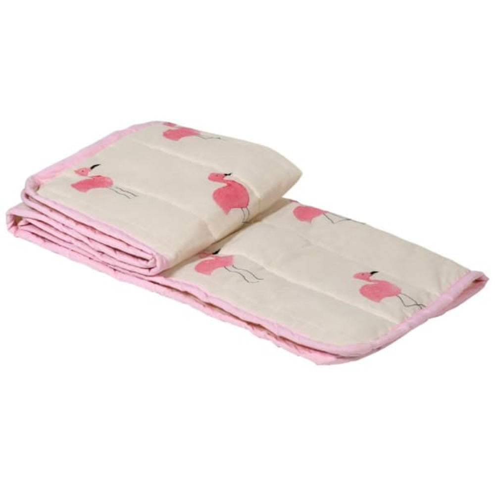 
            
                Load image into Gallery viewer, White and Pink Flamingo Bedspread
            
        