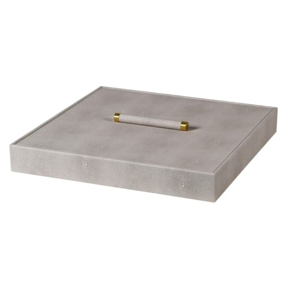 
            
                Load image into Gallery viewer, Cream Faux Shagreen Jewellery Box
            
        
