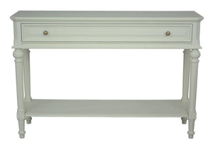 Vanessa 1 Drawer Console Table with Shelf – Lime White
