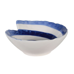 Blue and White Swirl Ceramic Bowl