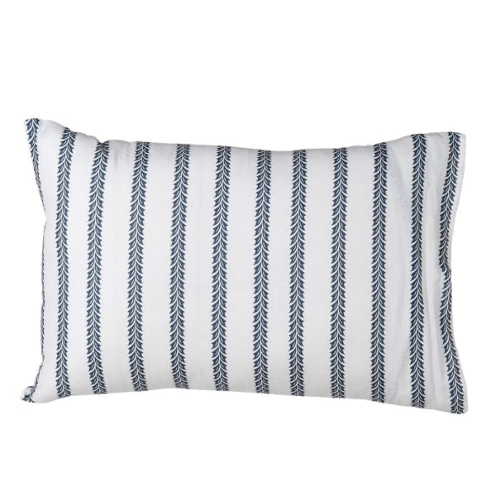 Cotton Blue Pattern Stripe Pillow Case