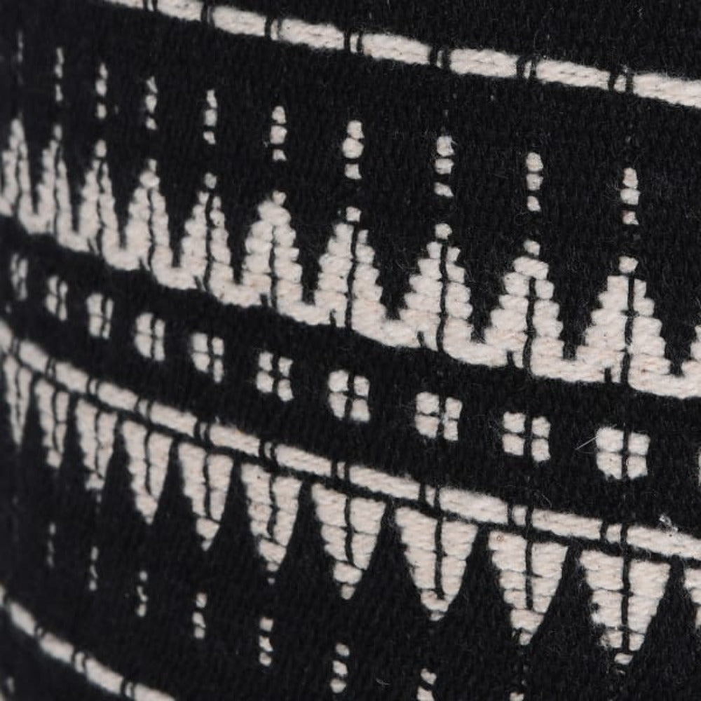 Wooden Table Lamp with Handwoven Shade