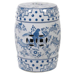 Blue Bird Ceramic Stool
