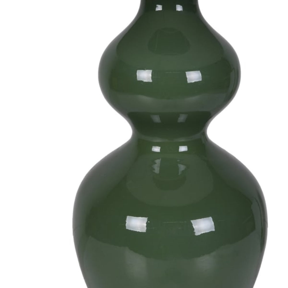 Olive Table Lamp with Floral Shade