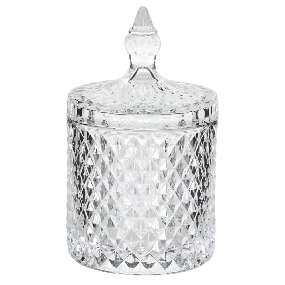 Cut Glass Jars with Lids
