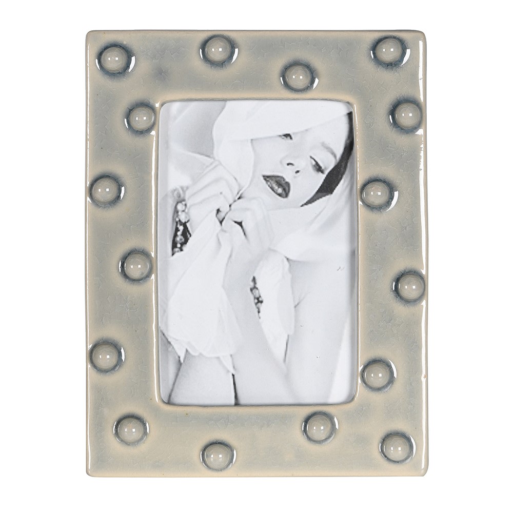 Grey Bobble Ceramic Photoframe