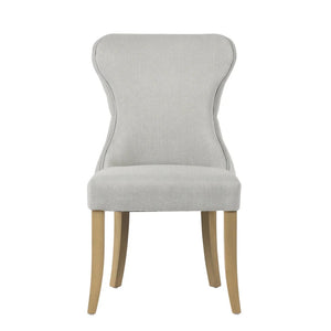 Guia Grey Button Back Dining Chair with Piping