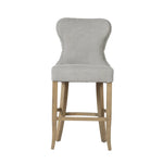 Guia Grey Button Back Counter Stool with Piping