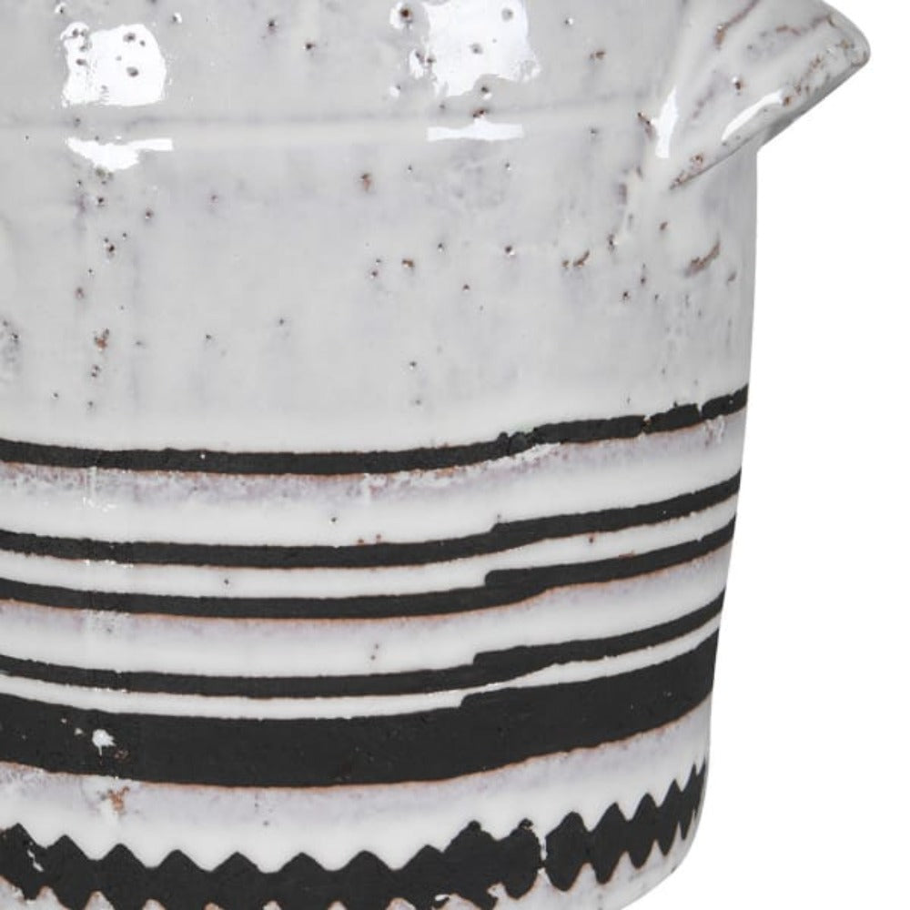 Black and White Aztec Vase