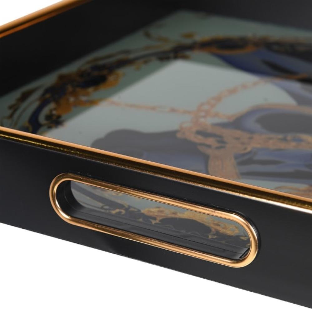 Antique Gold Horse Tray