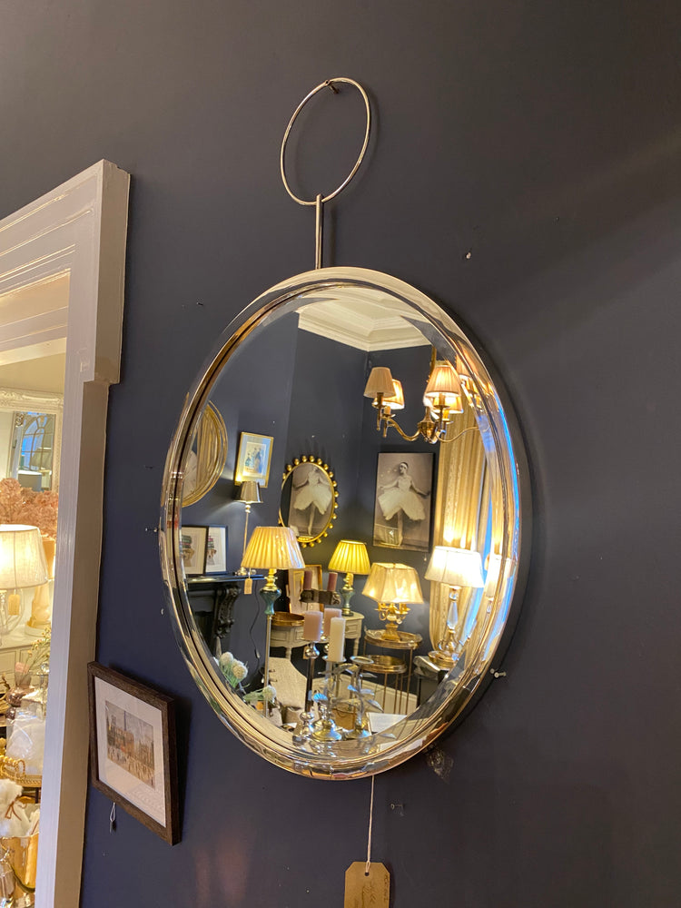 Silver Hoop Round Wall Mirror