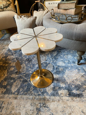 White Marble Flower Table