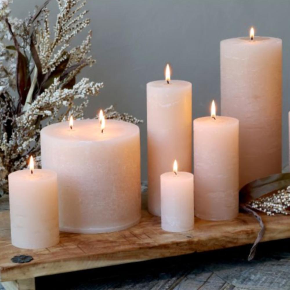 Macon Pillar candle rustic 40 h Nude